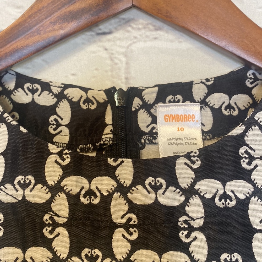Gymboree Short Sleeve Dress Swan Print Size 10 Excellent Condition - Picture 9 of 12